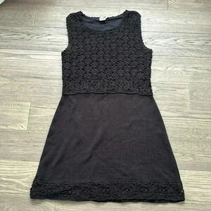 ASOS | 100% Cotton Black Crochet Sleeveless Dress Size 6